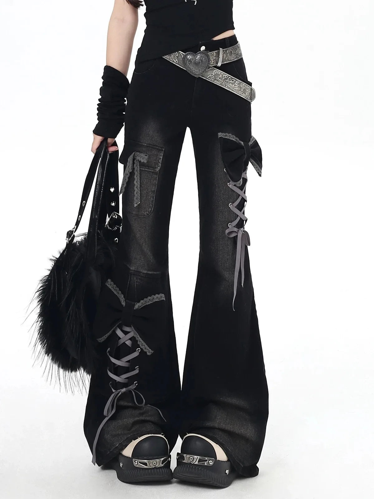 Ribbonwound Flare Jeans