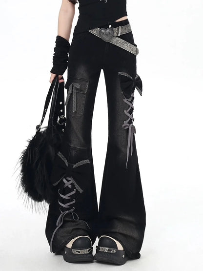 Ribbonwound Flare Jeans