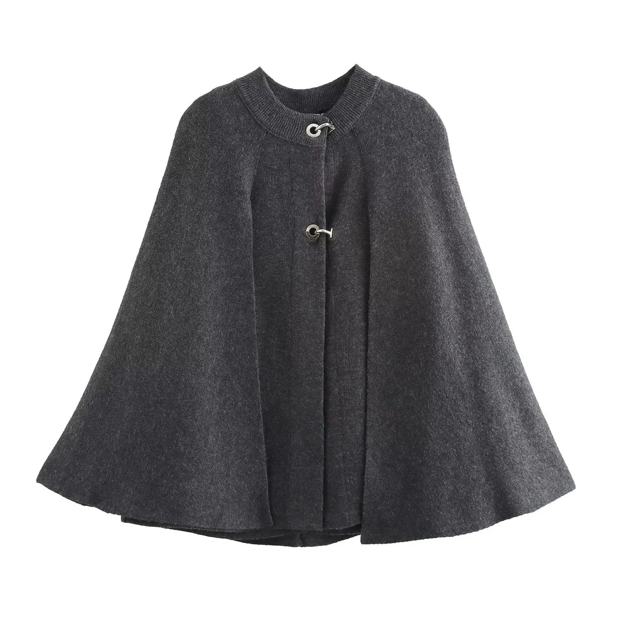 Women's Loose Cape Gray - front studio view (1 of 2)