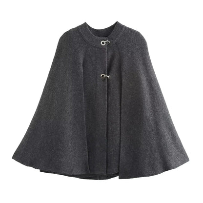 Women's Loose Cape Gray - front studio view (1 of 2)