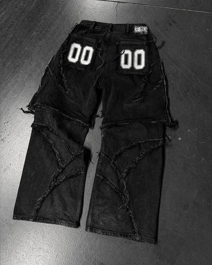 Furbound Barrel faux fur jeans