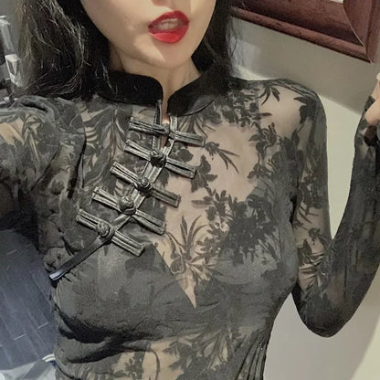 Gothic Blouse Top