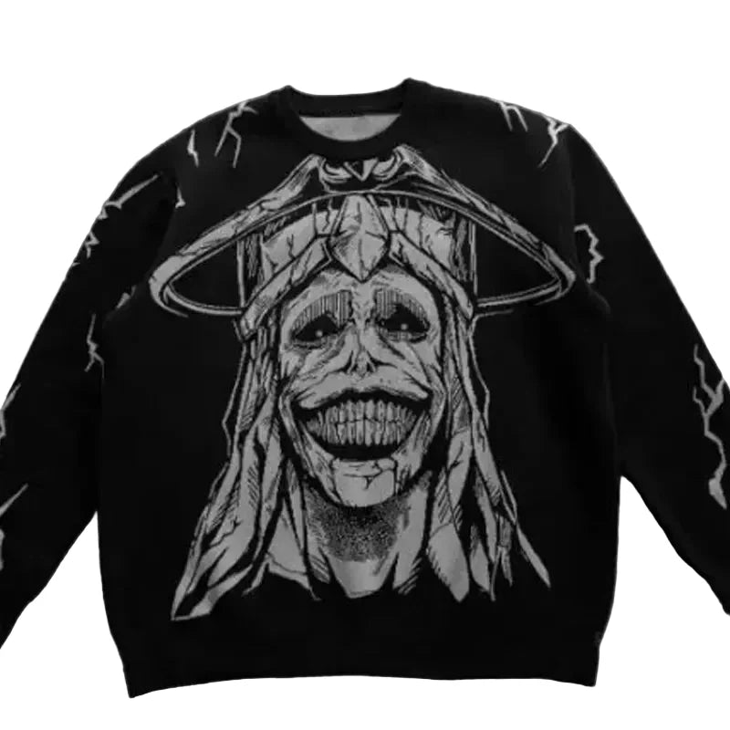 Men's Black Skeleton Crown Graphic Pullover - primary product photo