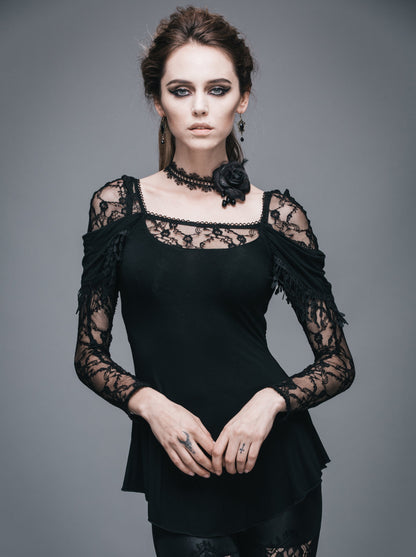The Lace of Romance Top - alternate view, shown with a person (2 of 18)