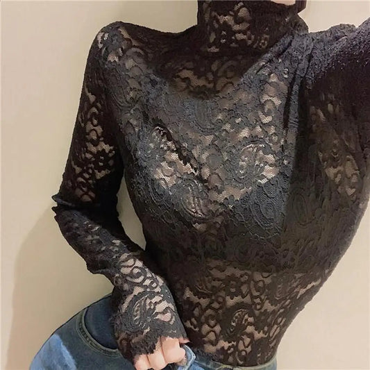 Black Gothic Long Sleeve Top