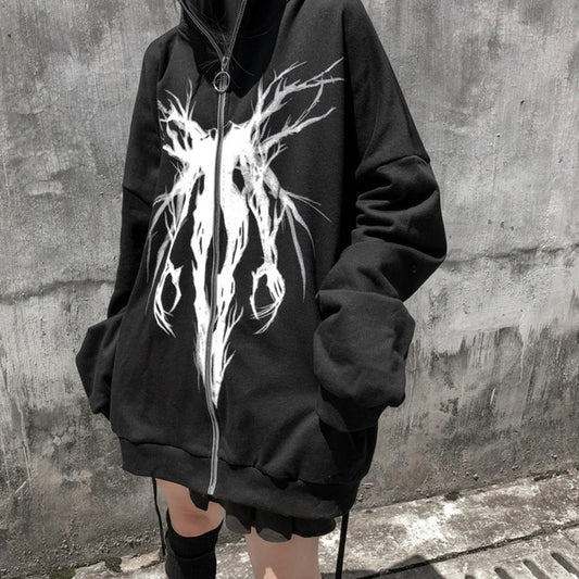 Unisex Gothic Sweatshirt Black Shirt