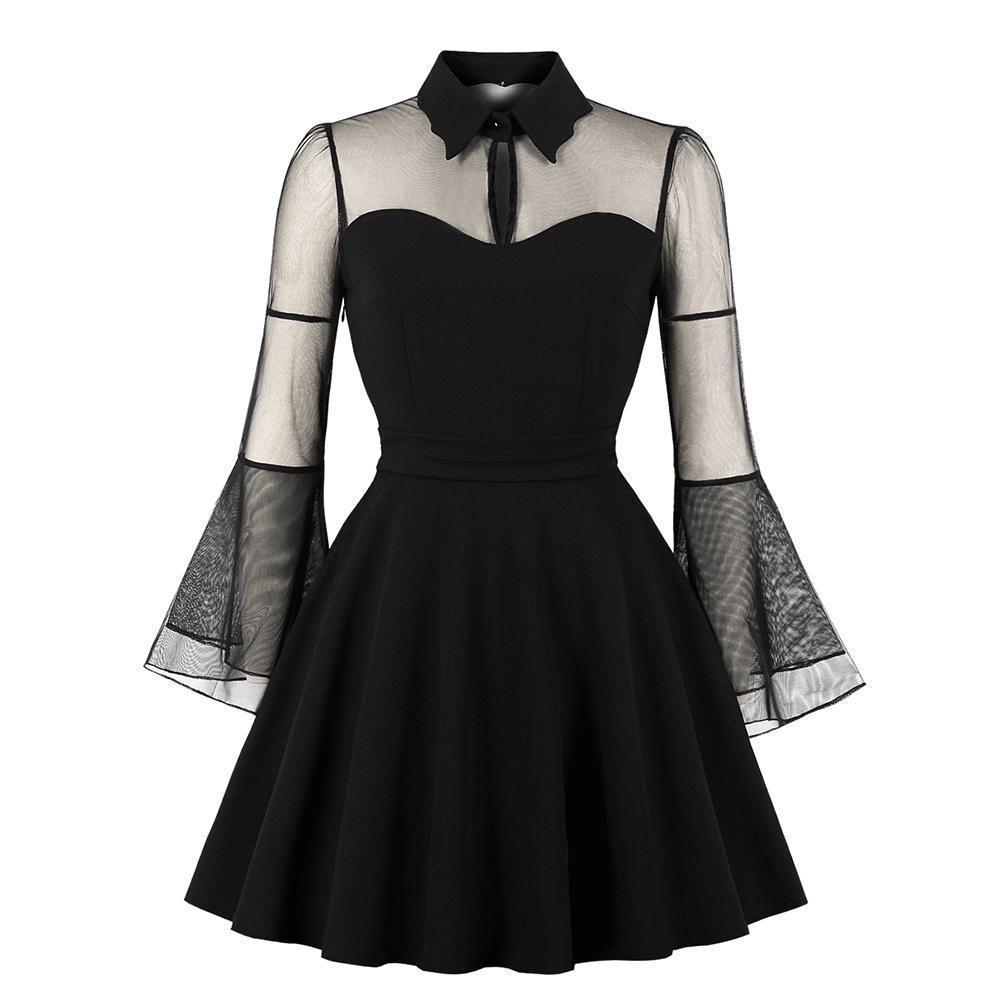Gothic See-Through Dress - front studio view (1 of 5)