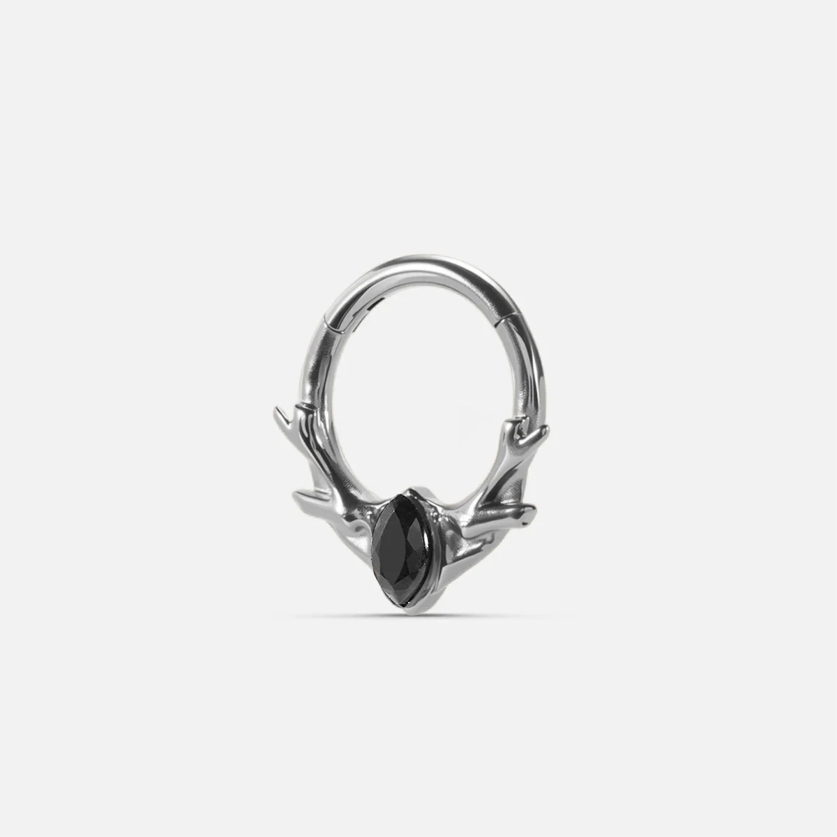 ANTLER MARK CLICKER  (SILVER-OBSIDIAN)