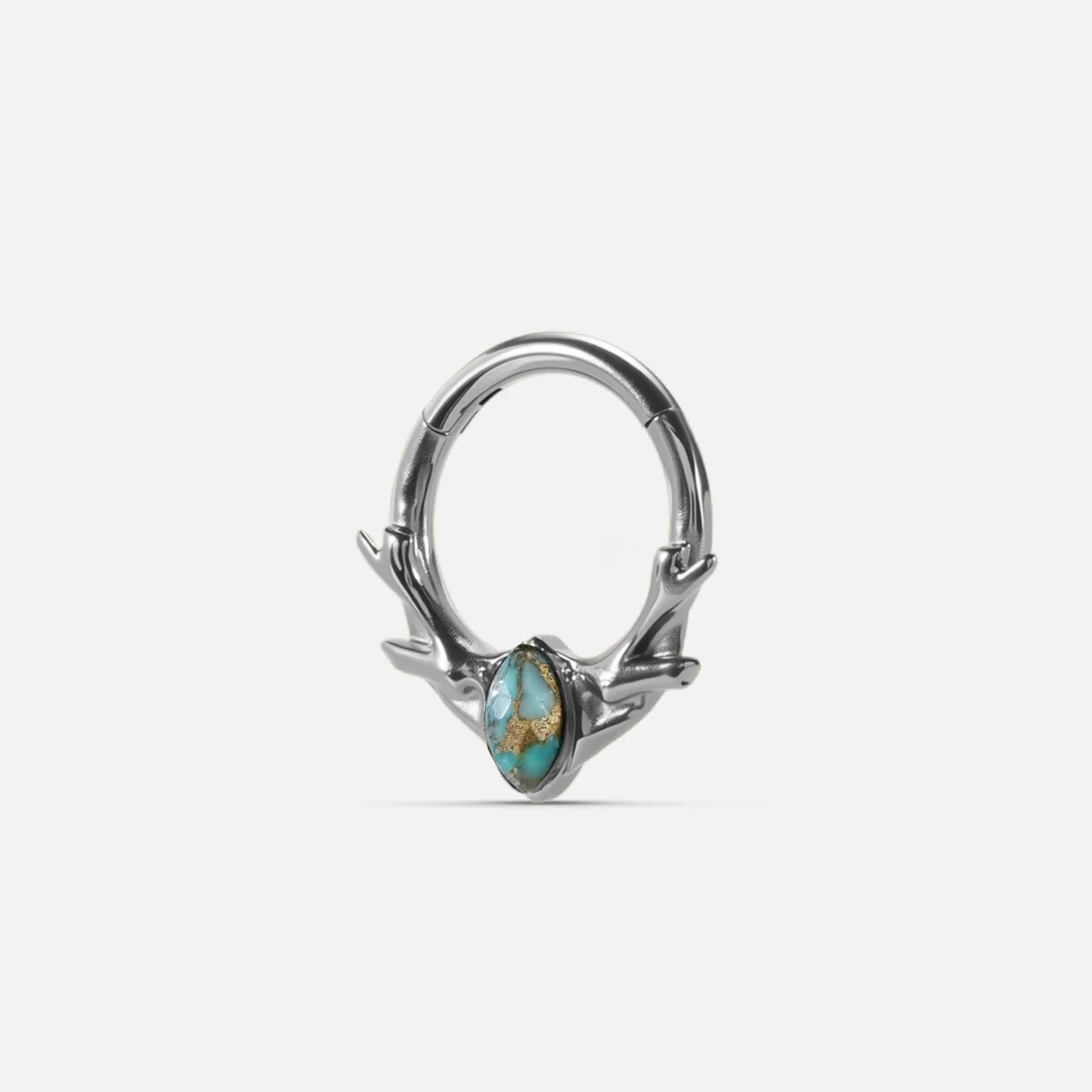 ANTLER MARK CLICKER (SILVER-TURQUOISE)