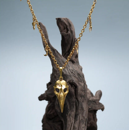 AUGUR SKULL NECKLACE (GOLD)