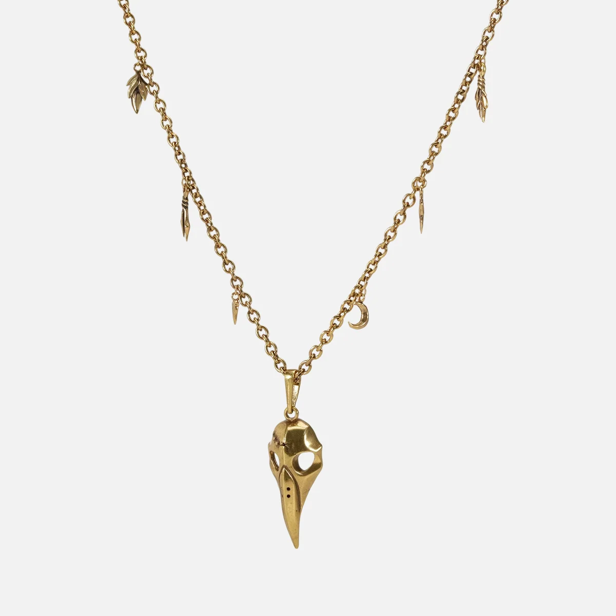 AUGUR SKULL NECKLACE (GOLD)