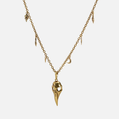 AUGUR SKULL NECKLACE (GOLD)