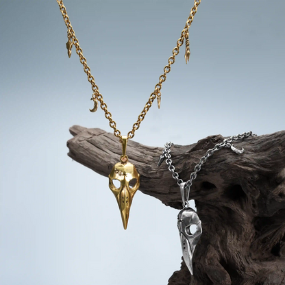 AUGUR SKULL NECKLACE (GOLD)