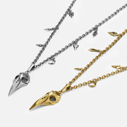 AUGUR SKULL NECKLACE (GOLD)