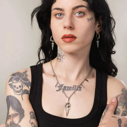 AUGUR SKULL NECKLACE (SILVER)