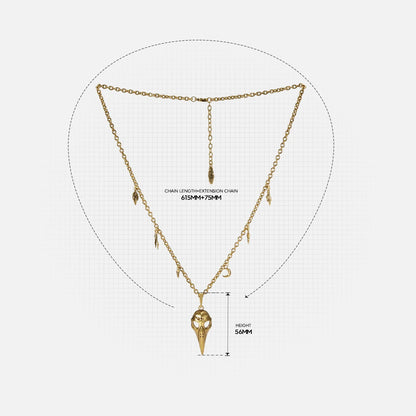 AUGUR SKULL NECKLACE (SILVER)