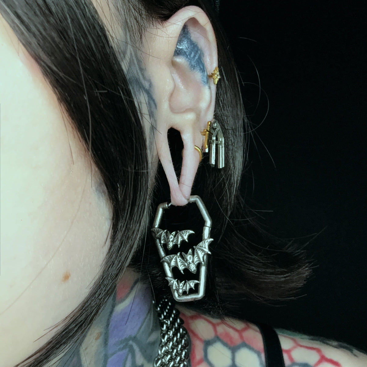 BAT TOMB EARRINGS