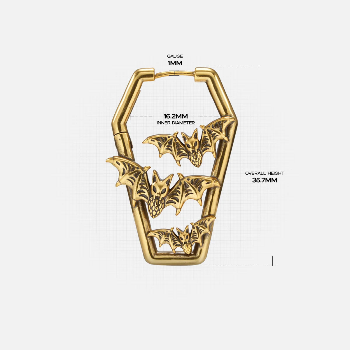 BAT TOMB EARRINGS