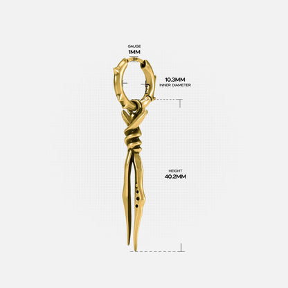 BOUND TWIN EARRINGS (GOLD)