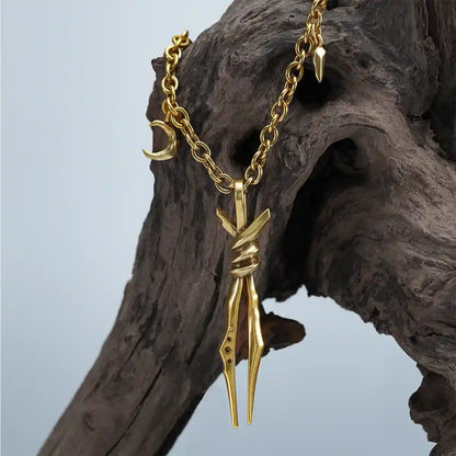 BOUND TWIN NECKLACE (GOLD)