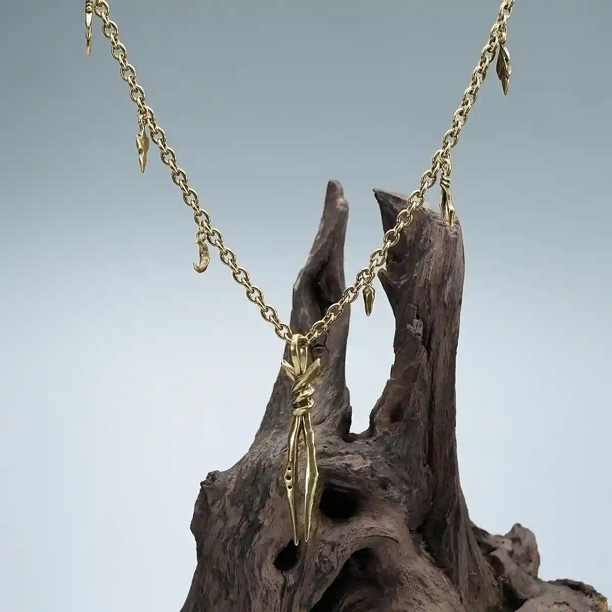 BOUND TWIN NECKLACE (GOLD)