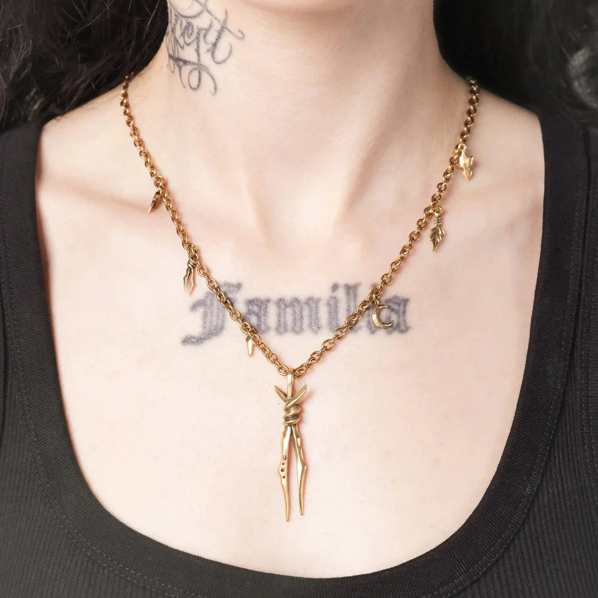 BOUND TWIN NECKLACE (SILVER)