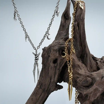 BOUND TWIN NECKLACE (SILVER)