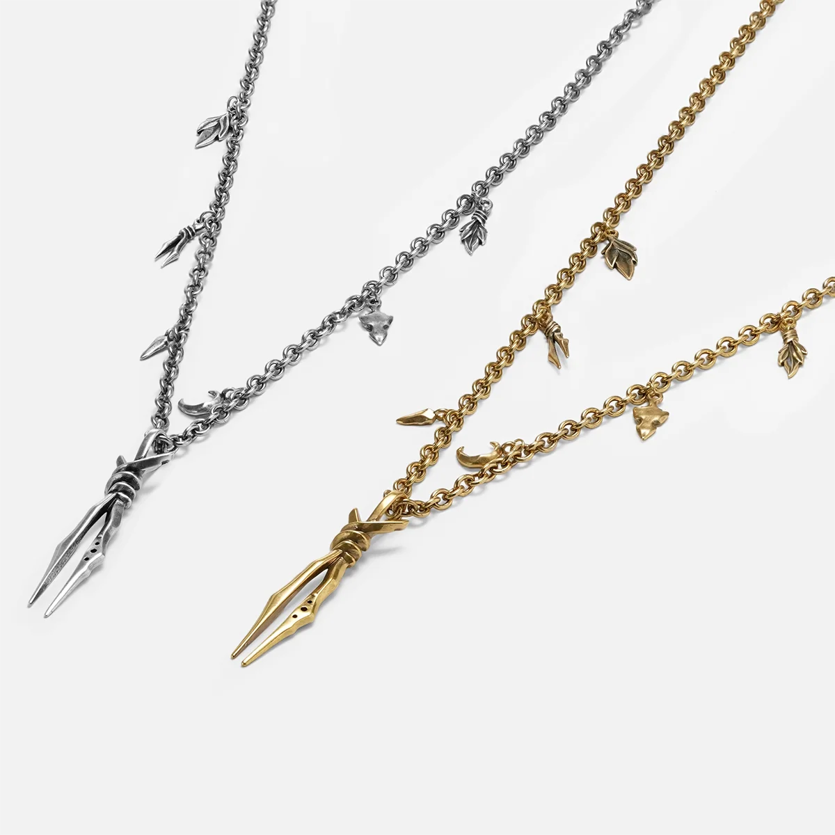 BOUND TWIN NECKLACE (SILVER)
