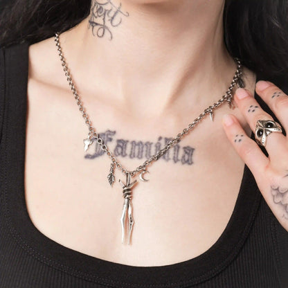 BOUND TWIN NECKLACE (SILVER)