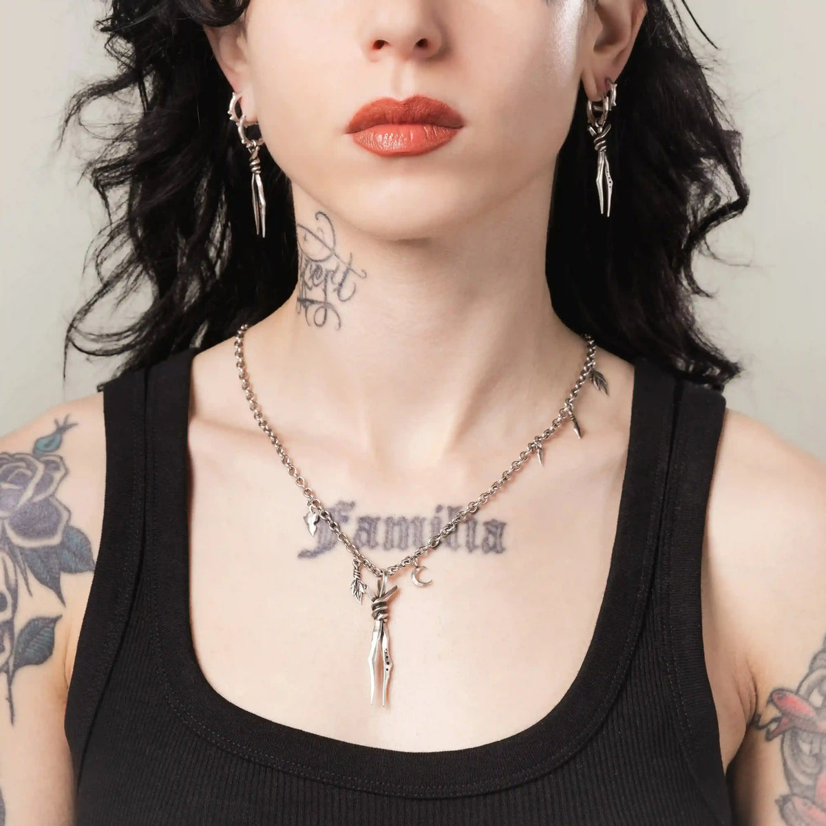 BOUND TWIN NECKLACE (SILVER)