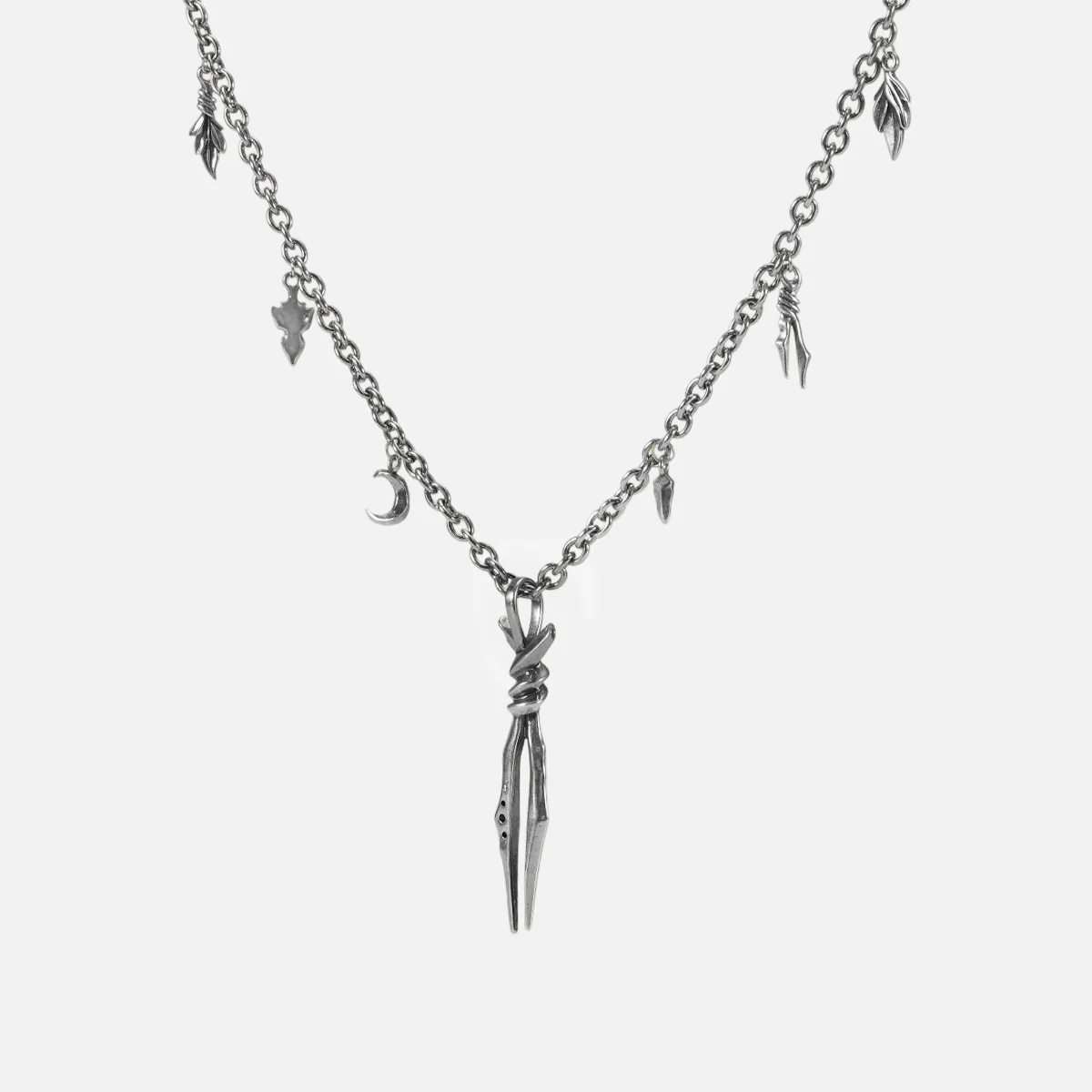BOUND TWIN NECKLACE (SILVER)