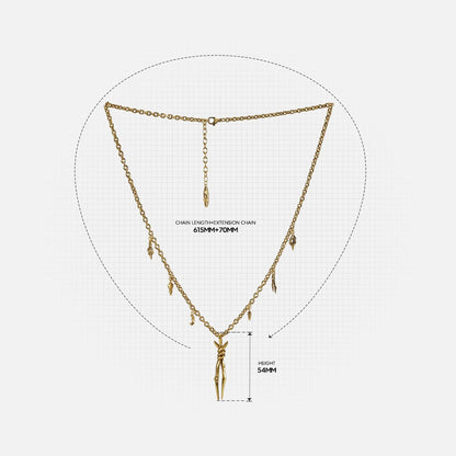 BOUND TWIN NECKLACE (GOLD)