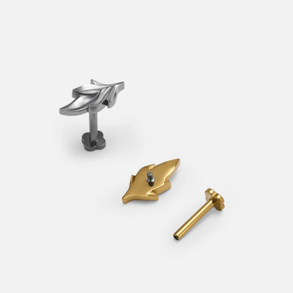 BRAMBLE LEAF FLATBACK STUD