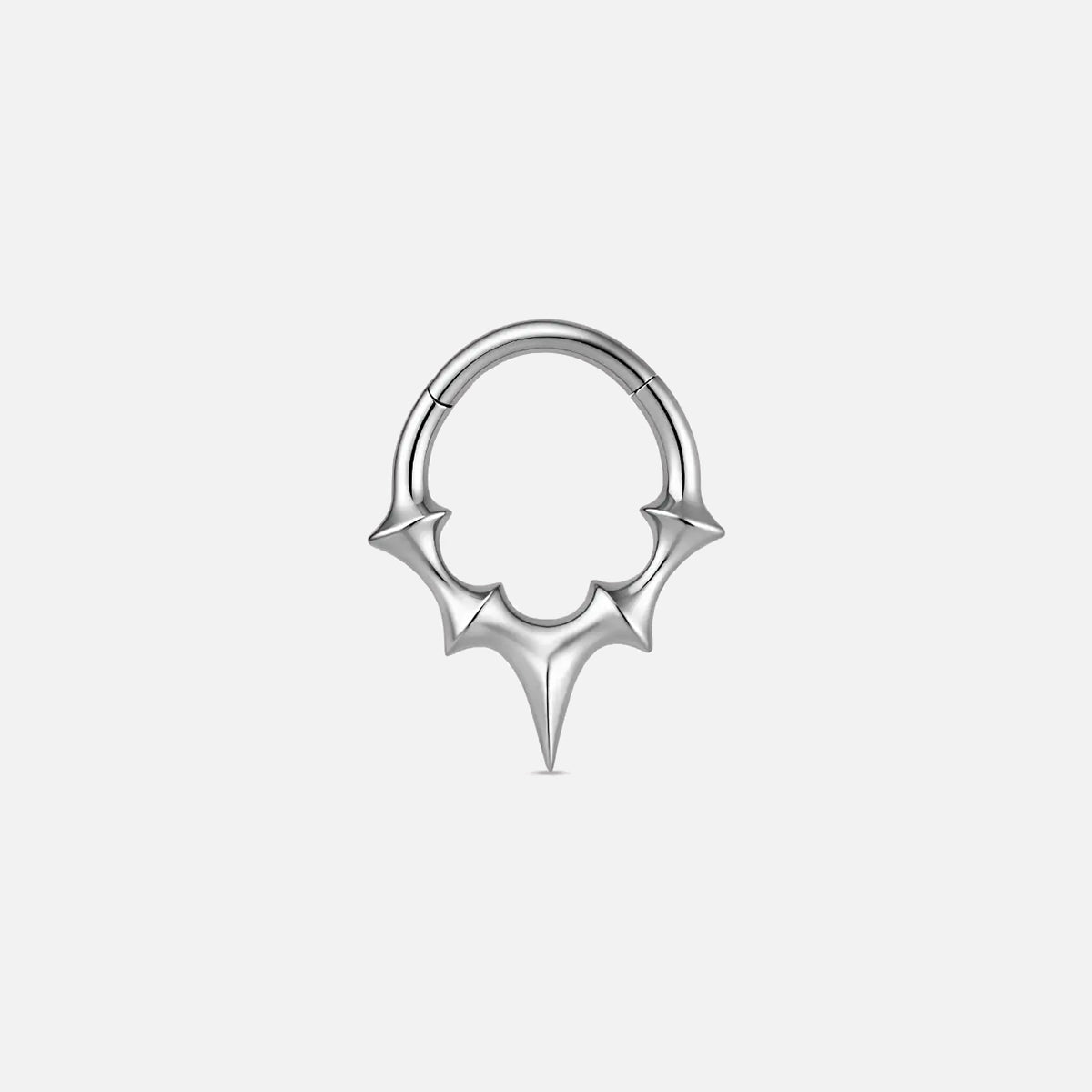 Silver cathedral thorn titanium clicker, product view 1 – PUNKYOUTH