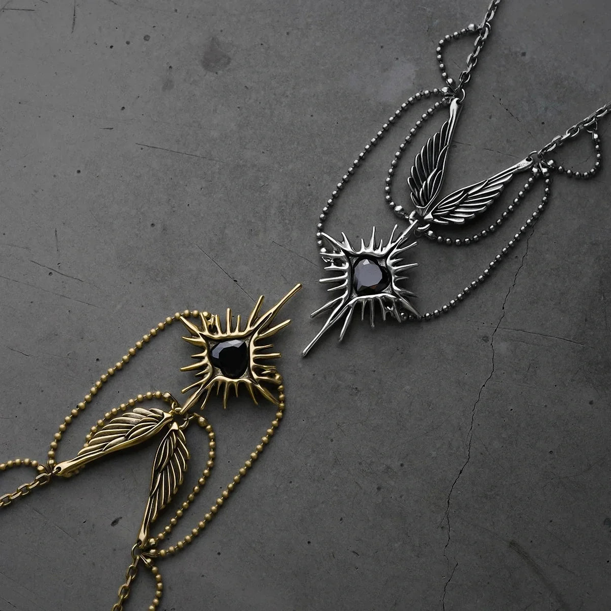 CELESTIAL STARBURST WINGS NECKLACE