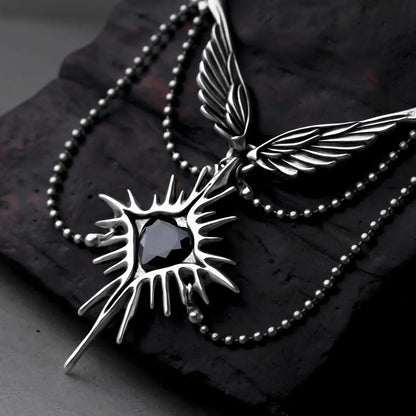 CELESTIAL STARBURST WINGS NECKLACE