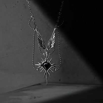 CELESTIAL STARBURST WINGS NECKLACE