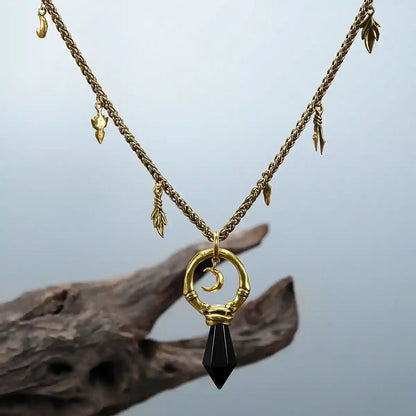 CRESCENT WARD NECKLACE (SILVER-TURQUOISE)