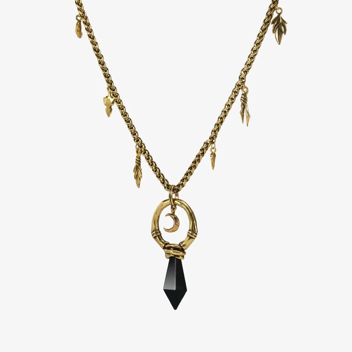 CRESCENT WARD NECKLACE (SILVER-TURQUOISE)