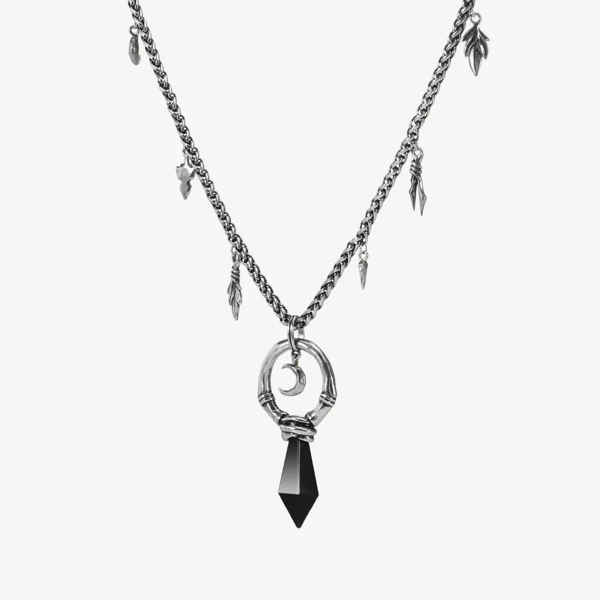 CRESCENT WARD NECKLACE (SILVER-TURQUOISE)