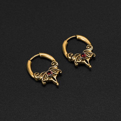 CRIMSON WING EARRINGS