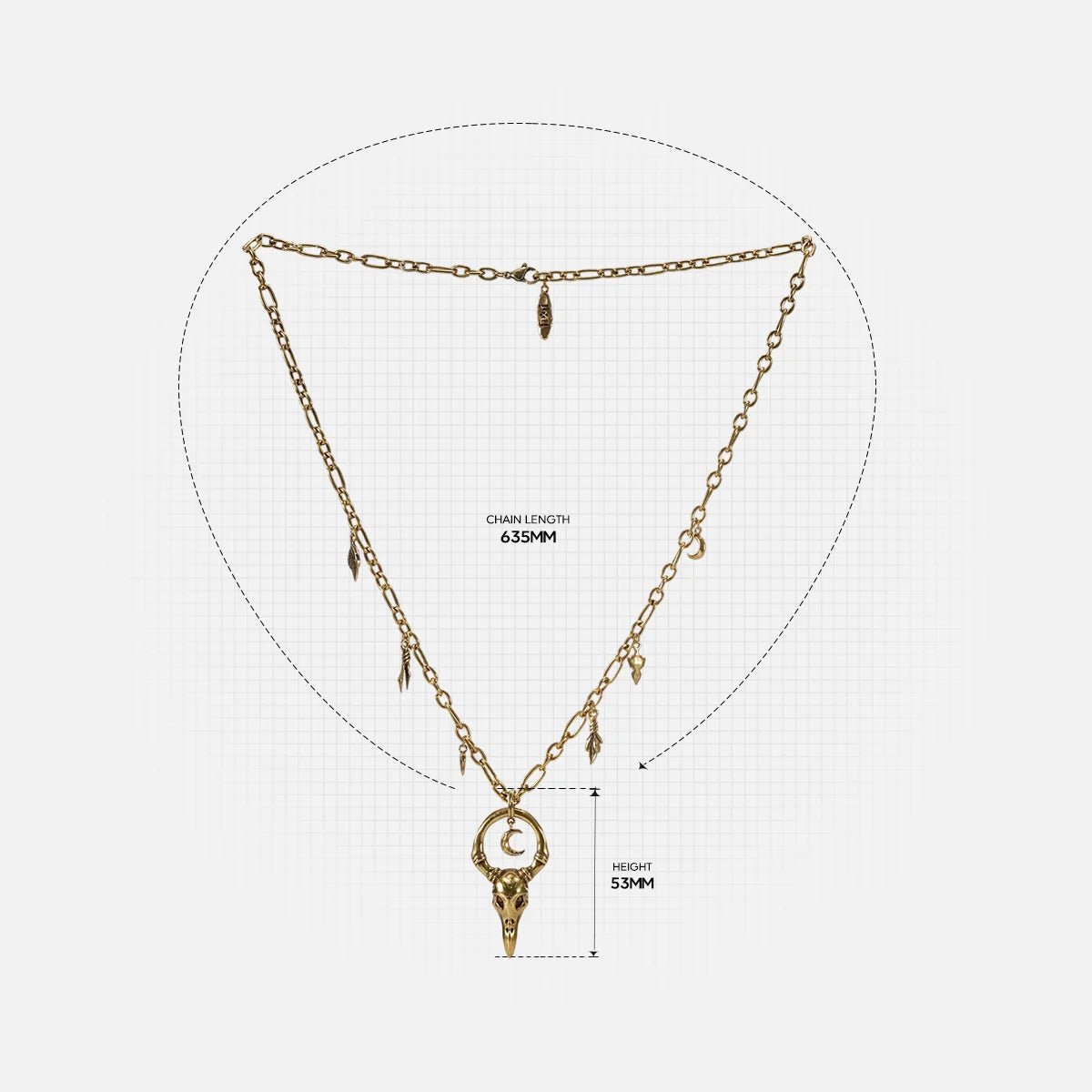 CROW WARD NECKLACE (GOLD)