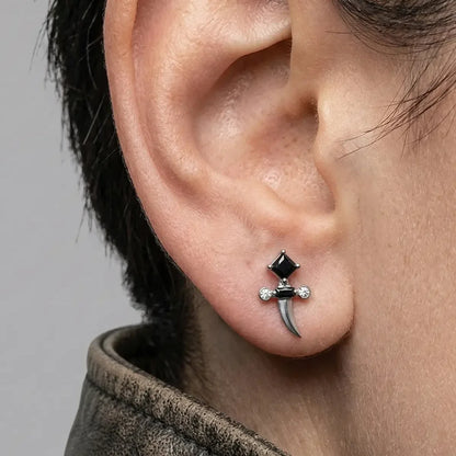 CRYSTAL DAGGER FLATBACK STUD