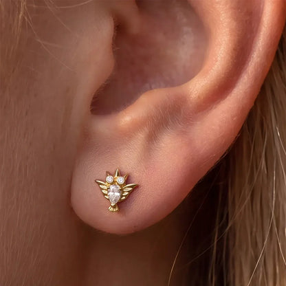 CRYSTAL OWL FLATBACK STUD