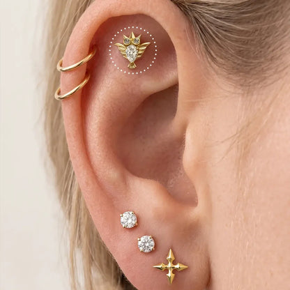 CRYSTAL OWL FLATBACK STUD