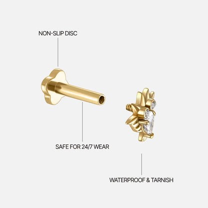 CRYSTAL OWL FLATBACK STUD