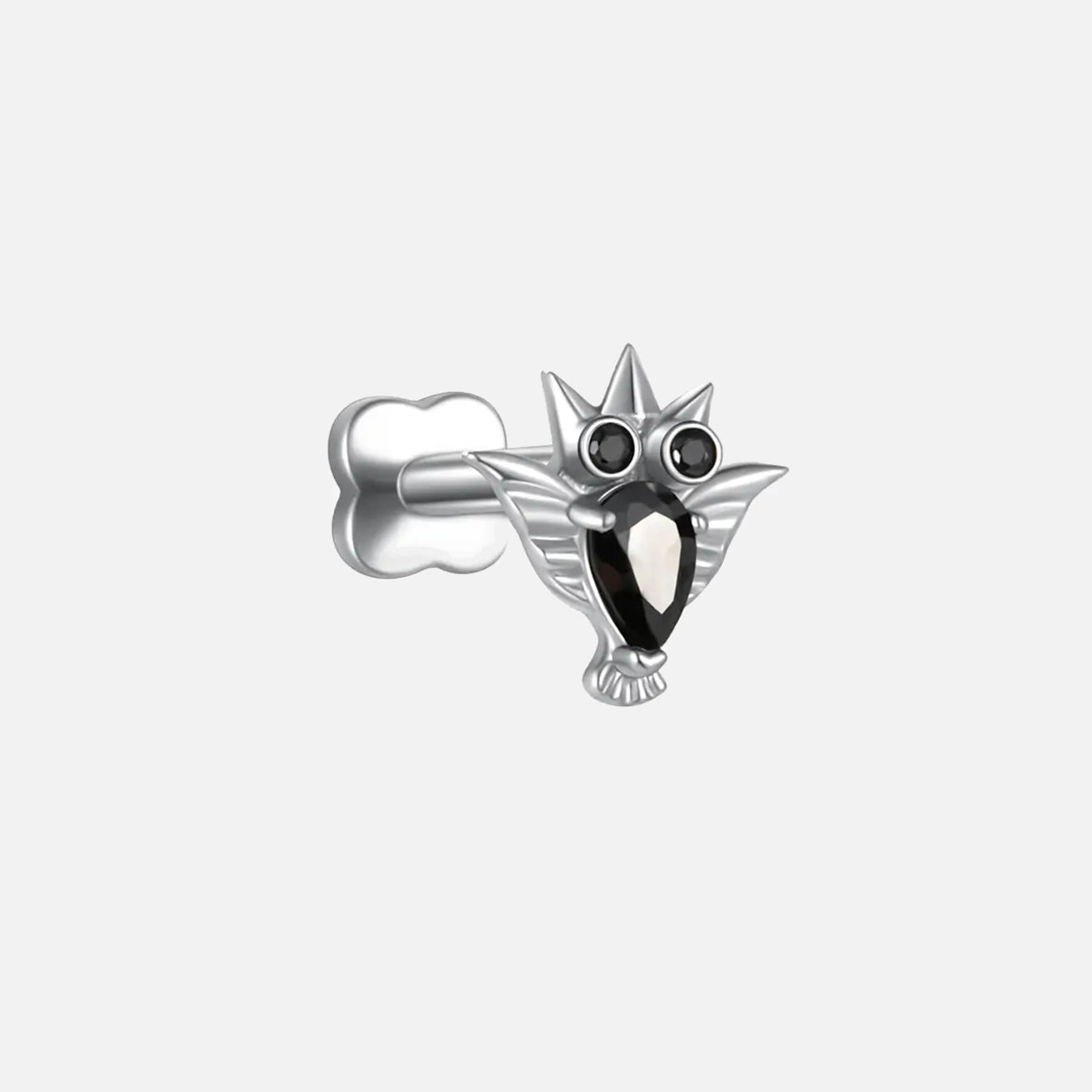 CRYSTAL OWL FLATBACK STUD