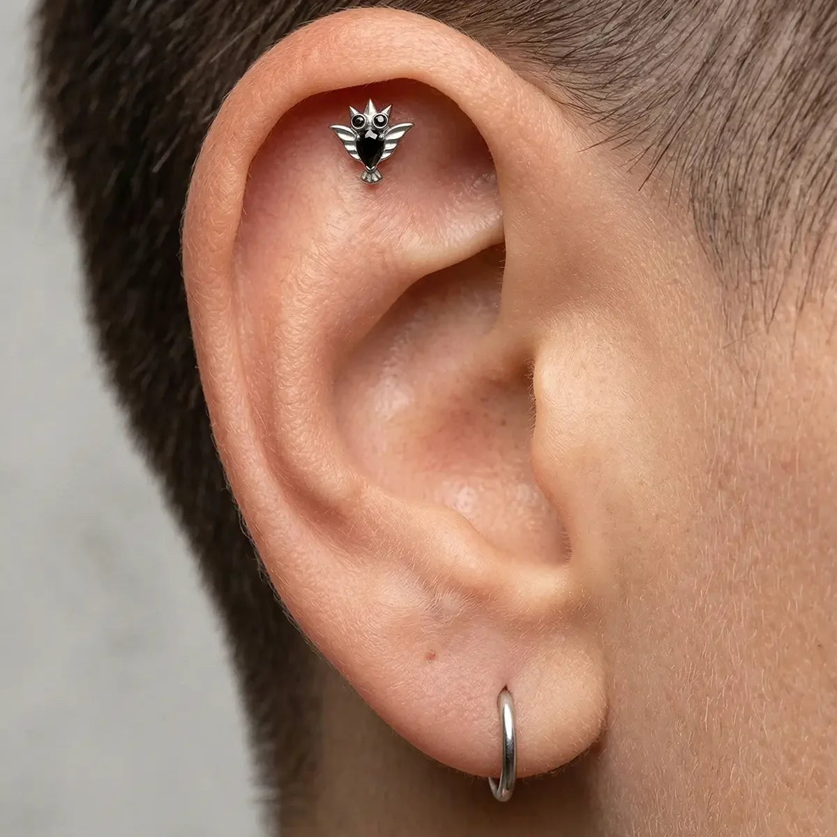 CRYSTAL OWL FLATBACK STUD