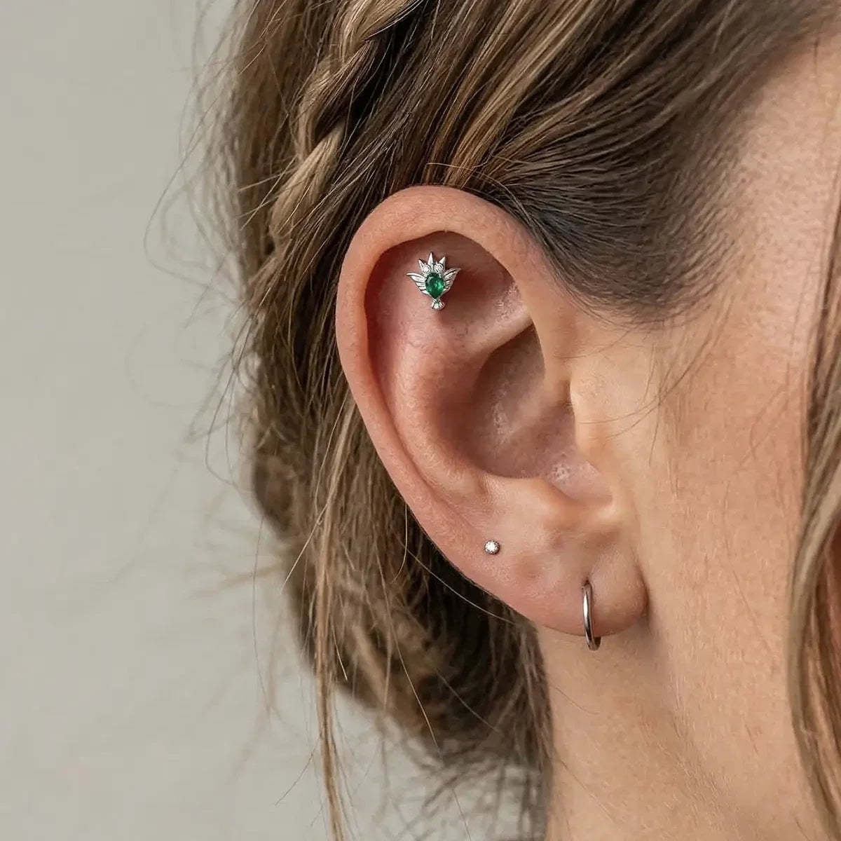 CRYSTAL OWL FLATBACK STUD