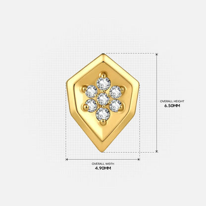 CRYSTAL SHIELD FLATBACK STUD
